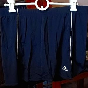 This is a dark blue Adidas tennis skirt.